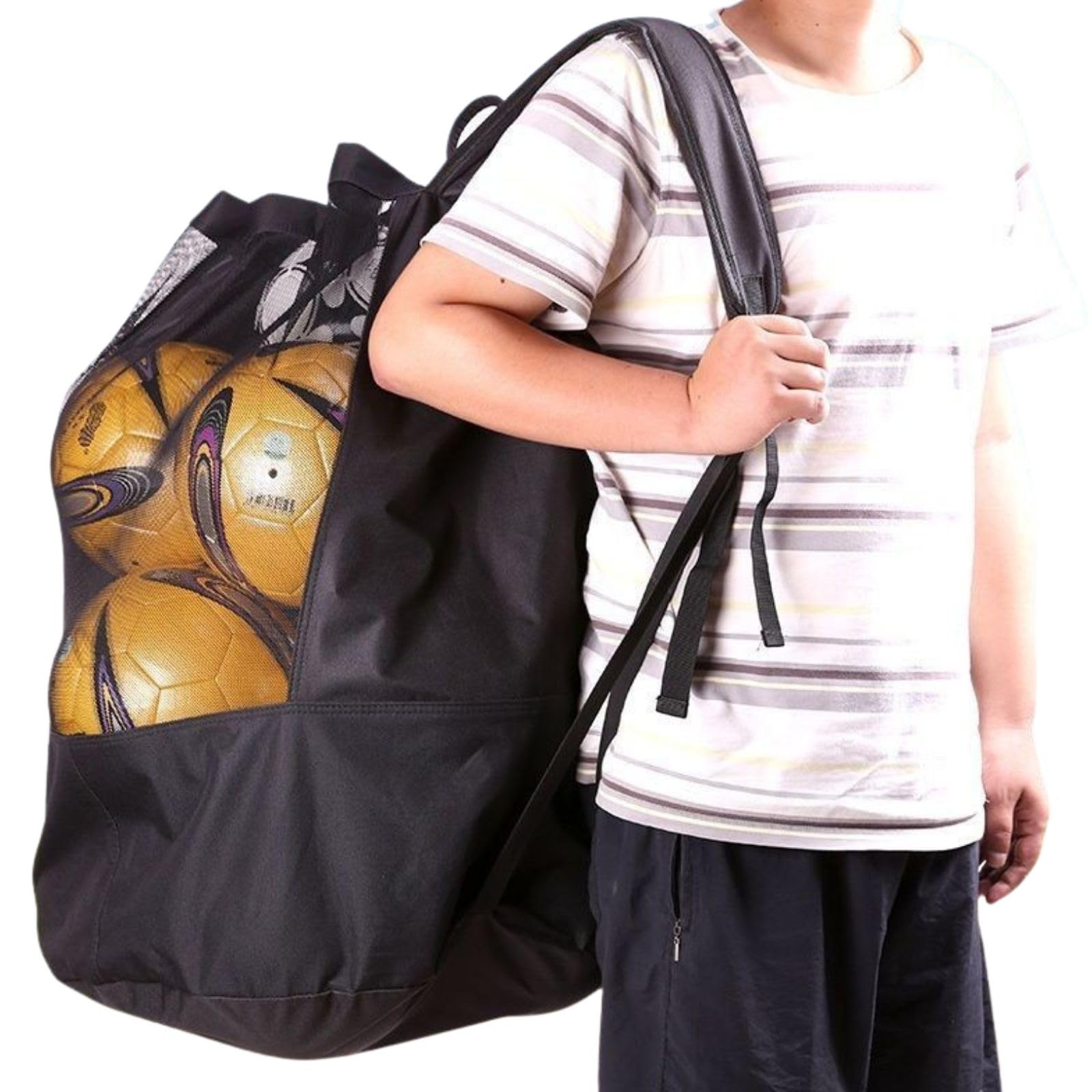 

UACT Ball Ball Soccer Ball Storage Sports Equipment Drawstring Basketball Bag, Backpack, Bag, Storage, чёрный