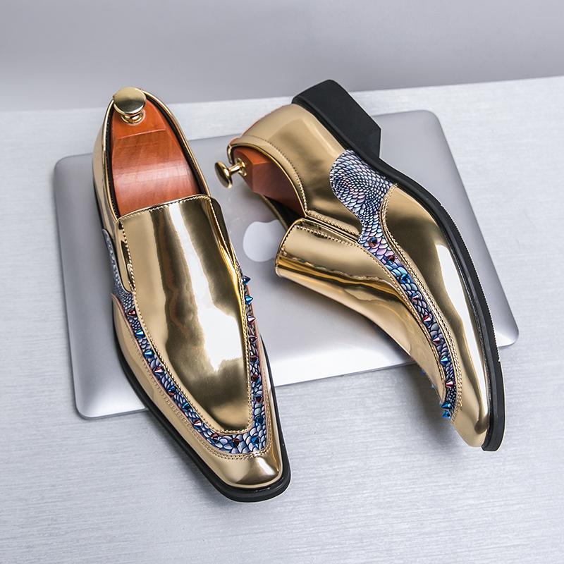 Fashion Men's Loafers Luxury Brand Leather Dress Shoes Breathable Slip-On Solid Formal Casual Shoes Handmade Designer Men Shoes Mocassin