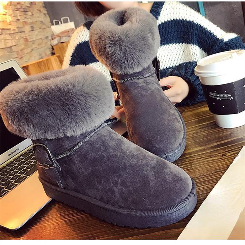 Dámské podzimní a zimní nové módní dámské krátké boty studentské dámské boty sněhule dámské krátké holínky s fleecovou podšívkou