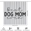 Best Dog Mom Ever Bathroom Shower Curtain Decorative Water-Resistant Fabric For Home Bath Accessories Black And White Polka Dot