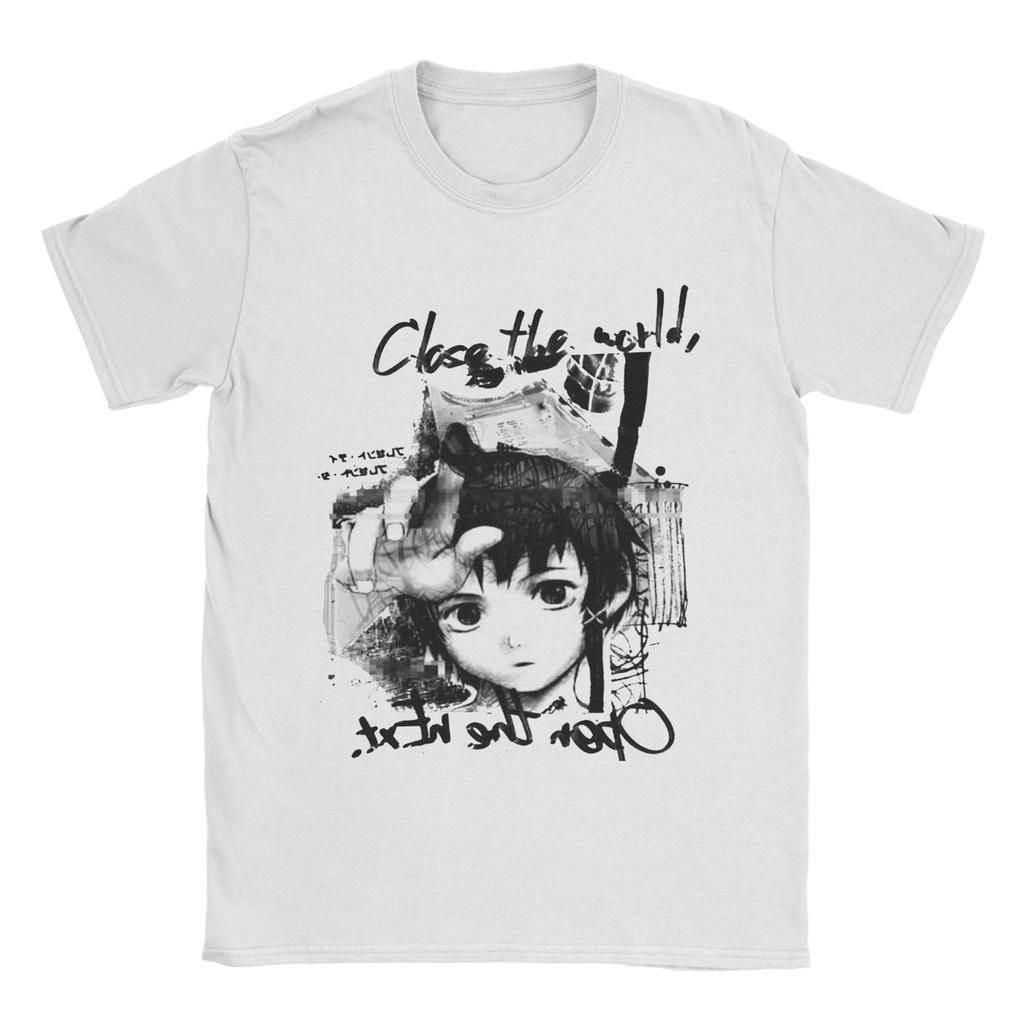 Unisex Unisexs TShirts Serial Experiunisexts Lain Lwakura Funny Cotton Tee Shirt Short Sleeve Anime Sci Fi Unisexga T Shirts Plus Size