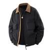 Herren Casual Retro Color-blocking Fliegerjacke, Herren Langarm Revers Mehrere Taschen Arbeitsjacke