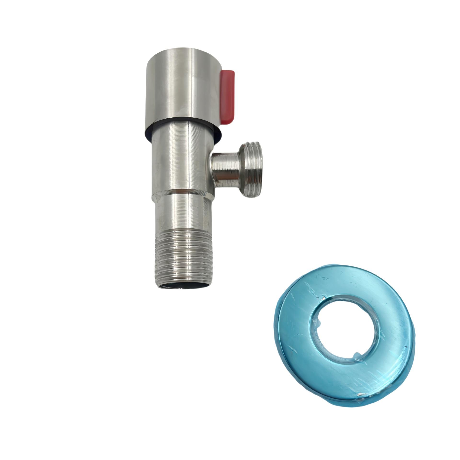 

4 Points Faucet Inlet Valve G1/2 Brass Triangle Valve Heater Water Stop Valve Bathroom Toilet Washing Machine Universal Switch красный