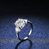 9mm S925 Sterling Silver 3 Carat Moissanite Wedding Ring D VVS1 Exquisite Luxury Fine Jewelry For Women