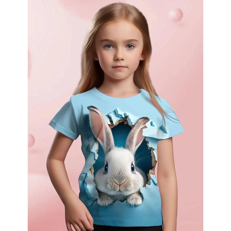 Summer Kids Cartoon Tops Tees Funny 3D Printed Animal Dog T-shirt Fashion Children Short Sleeve Clothing Boys Casual