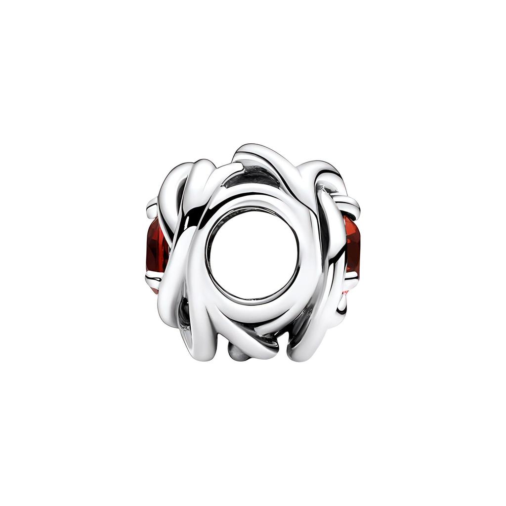 Pandora Moments Red Eternal Loop Charm 925 Silver Jewelry Accessories Women Jewelry 790065C06