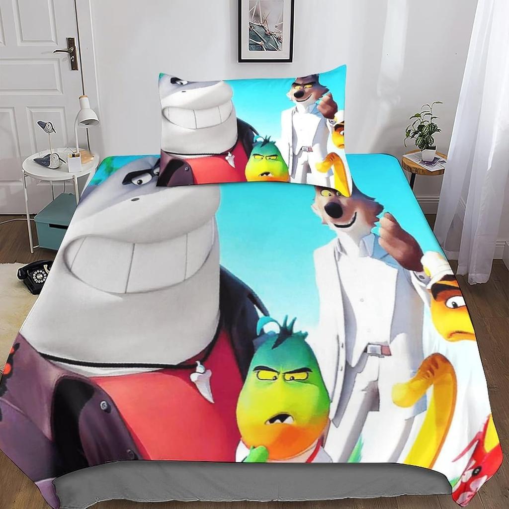 The Bad Guys Bedding Set Exquisite Bed Supplies Set Cartoon Animal Duvet Cover Bed Comforter Set Bedding Set Birthday Gifts