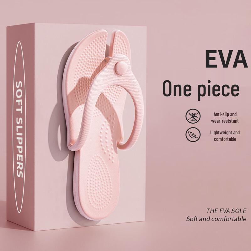 Grace Portable Foldable Travel Flip-Flops M розовый