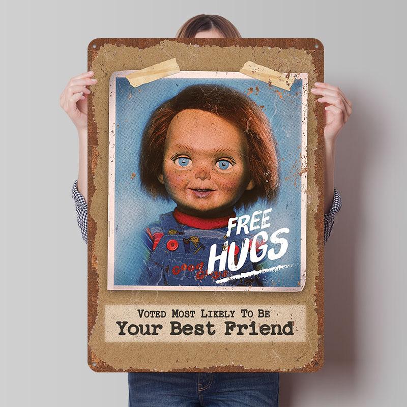 Child's Play Print Tinplate Posters Custom Wall Art Vintage Metal Tin Signs Retro Tin Plaque for Bathroom Decor Home Decorations
