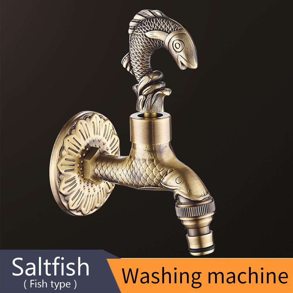 Bidcock Faucet Antique Bronze Dragon Carved Tap Bathroom Mop Faucet Washing Machine Faucet Outdoor Faucet For Garden 811573