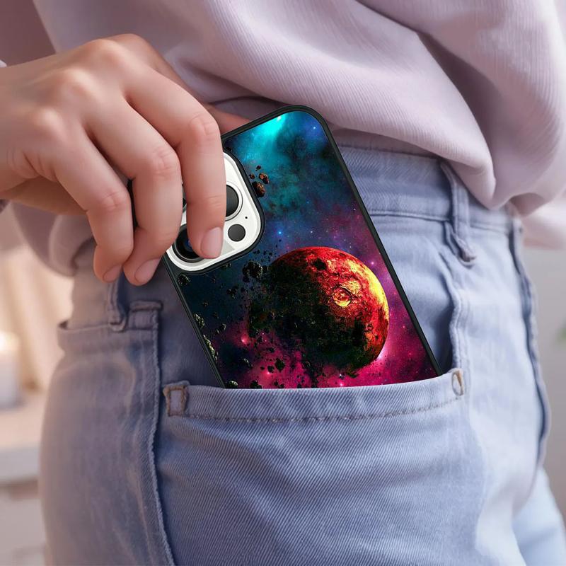Saturn Solar System Phone Case For iPhone 17 Air 15 16e 14 13 Pro Max Coque 12 11 Pro Max PLUS Cover