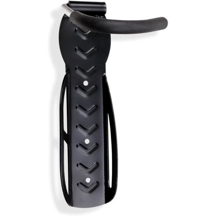Support Mural pour Vélo - Schramm - 4 Vélos - Acier Robuste - Couleur Noir - 25,5x7,5x14,5 cm