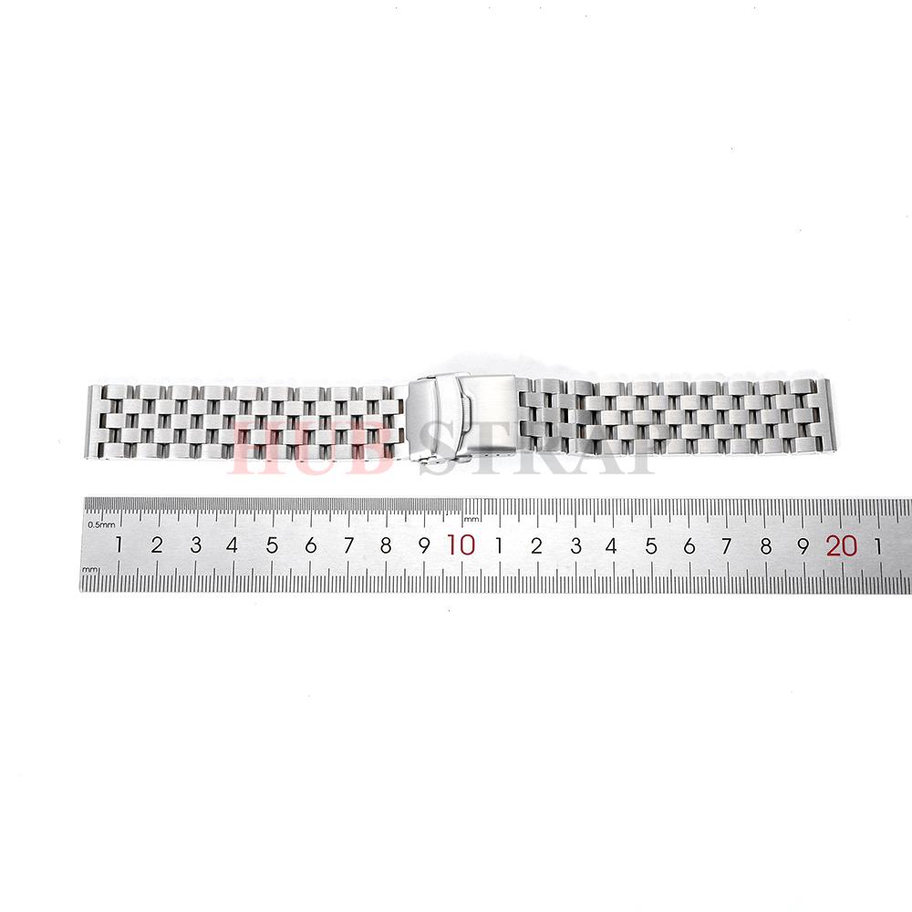 18mm 20mm 22mm 24mm 26mm Universal Watch Strap Stainless Steel Watch Band Flat Interface for Men Women Folding Buckle Wristbelts
