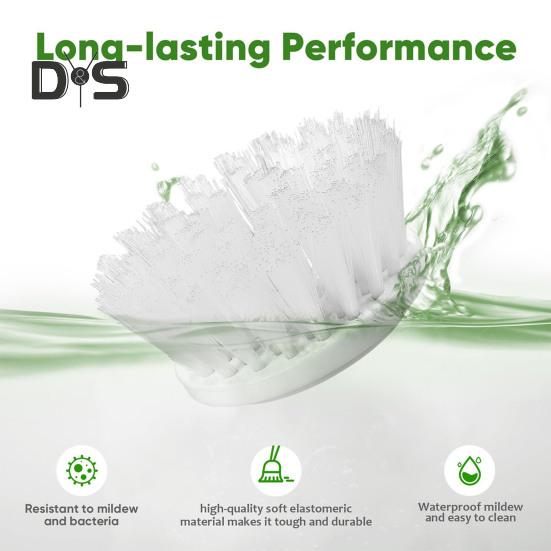 Electric Spin Brush Cordless High Torque Handheld Rotary Brush Tub Shower Tile Floor Scrubber with 5 Replaceable Heads