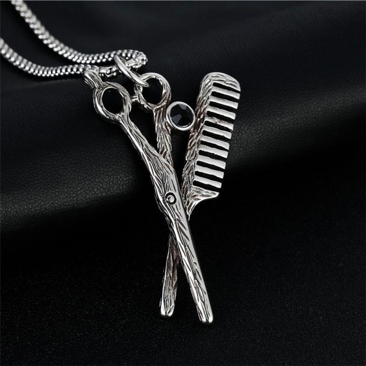 

Titanium Steel Punk Pendant Necklace for Men