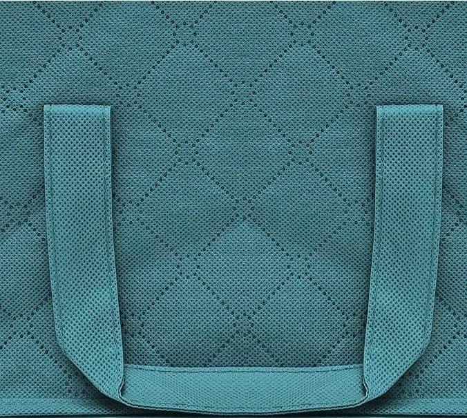 Blanket Quilt Large Storage Box Zipper Cover Window Folding Organizer Bedroom Shelf Wardrobe Cloth Toy Fabric Foldable Organizer