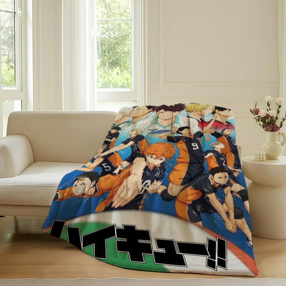 Volleyball Anime H Haikyu!! Blanket For Sofa Office Bed Plane Travel Sleep Read Relax Camping Soft And Warm