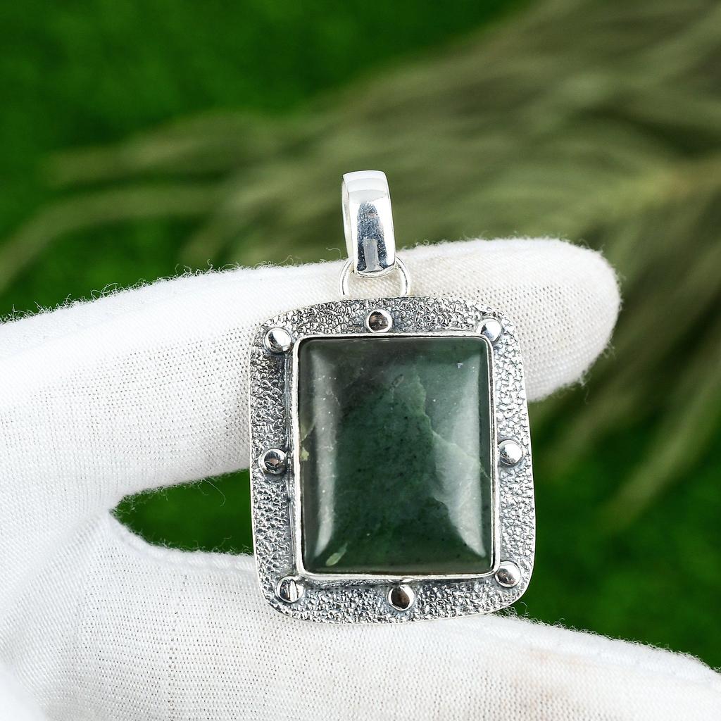 Memorial Day Sale Nepharite Stone Wedding Elegant Pendant 925 Sterling Silver