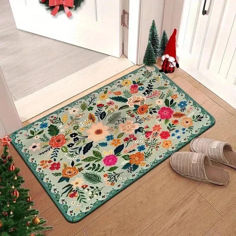1PC Mushroom Pattern Kitchen Rugs Non-Slip Home Door Mats Pop design Bathroom Rugs Bath Mat Carpet for Home Sink Laundry Decor