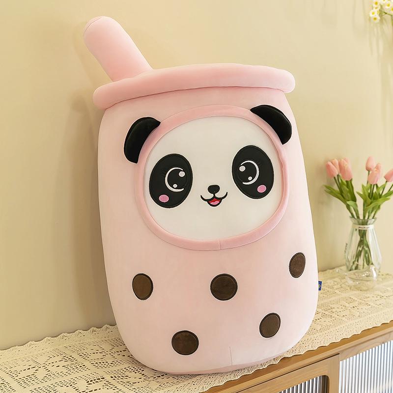 Large Cute Milk Tea Plush Pillow - Pearl Tea Cup Doll