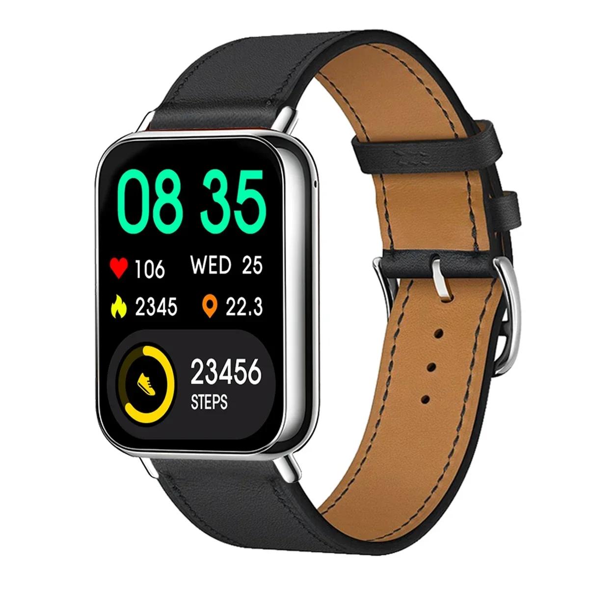 

Кожаный ремешок для Xiaomi Mi Band 9 Pro/Mi Band 8 Pro Женский Мужской Спортивный Активный Ремешок-петля для наручных часов для Redmi Watch 6/5/4 Аксессуары Correa Redmi Watch 6 чёрный