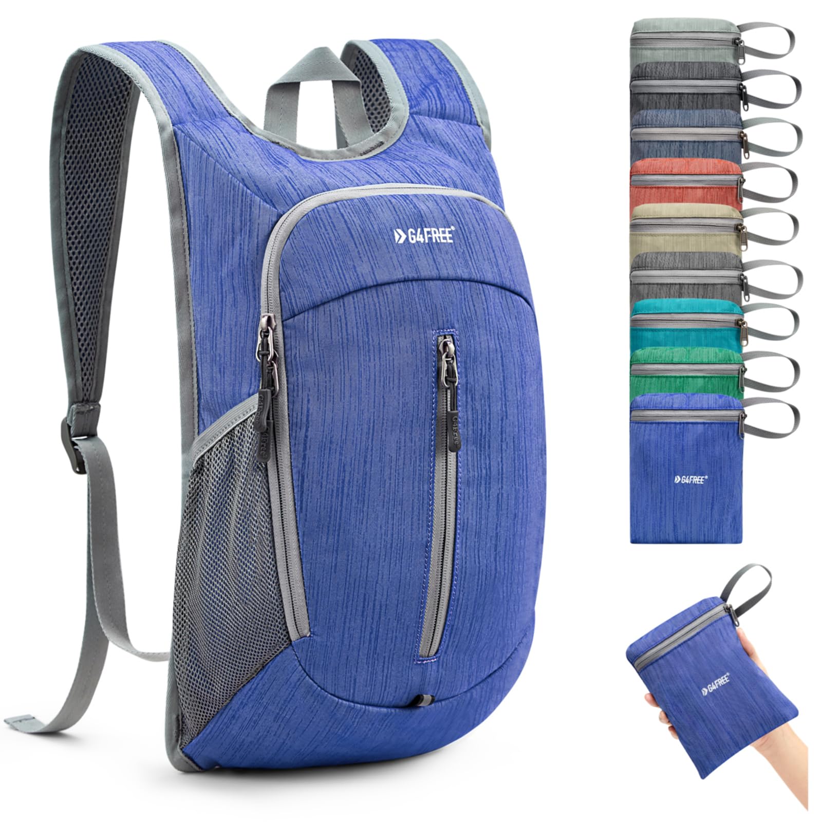 

10 л Походный Маленький Дорожный Походный Легкий Складной Повседневный Складной Легкий для Ходьбы и Бега [G4Free] Рюкзак, Дневной рюкзак, Рюкзак, Сумка, синий