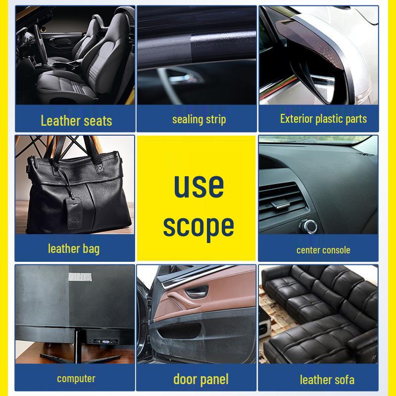 Dashboard Wax: Car Interior Plastic Restorer & Black Coating for Instrument Panel Polishing and Maintenance.