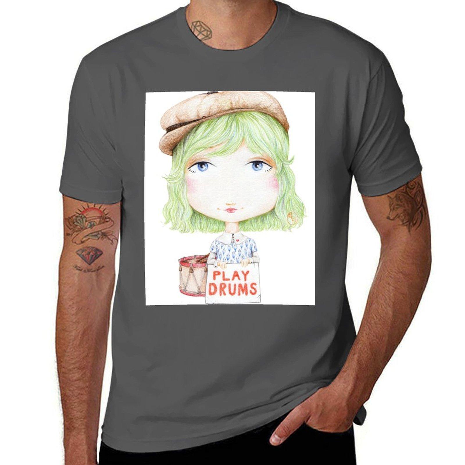 

Play Drums T-Shirt printed t shirts for man funny t shirts man t shirts for man pack cotton T-Shirt 4XL