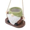 Swing Plant Pot Resin Cute Faceless Gnome Figurine Decorative Hanging Planter for Indoor Outdoor