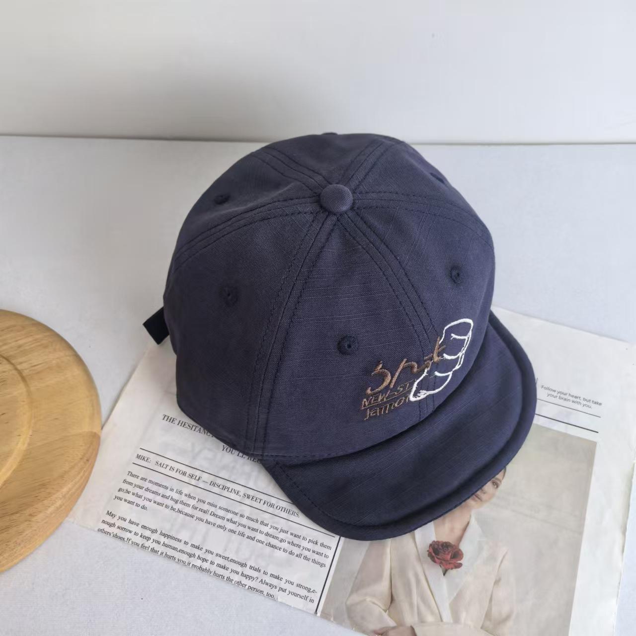 

Модная уличная кепка от солнца, европейская и американская новая ретро-кепка из выстиранного денима, бейсболка с логотипом кулака, мужская и женская M（56-58cm） тёмно-синий