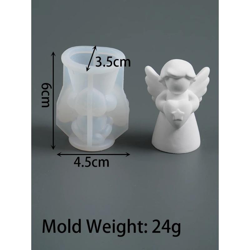 

Сердце Крылья Ангел Силиконовая Форма для Ароматической Свечи DIY Скульптура Девушки Гипс Домашний Декор Ручная Работа Человеческая Смола Форма для Подарков на День Рождения