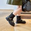 Korean Version of the New Children's Boots British Style Knitted Socks Boots Fashion Chain Foreign Style Princess Leather Boots
