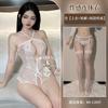 Sexy Hollow Breast Perspective Sex Underwear Pearl Breast Large Lace Open Door No-Take-Off onesie