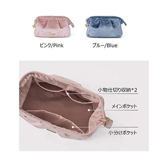NEOVIVA Makeup Pouch Large Capacity Cosmetic Travel Storage Bag Waterproof Lightweight Case Portable Small Items Holder M Blue