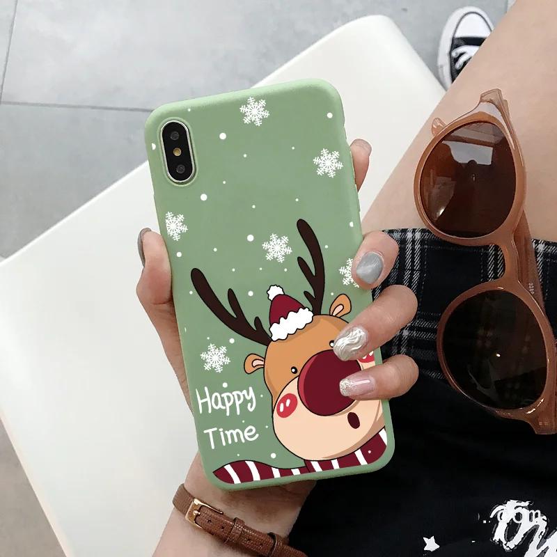 

New Year s Christmas Phone Case For iPhone 16 15 14 13 12 11 Pro Max Mini 7 8 SE Plus 16E Cartoon Silicone Soft Cover Fundas iPhone 11