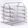 Four Layer Metal Mesh Office File Rack Desktop Organizer