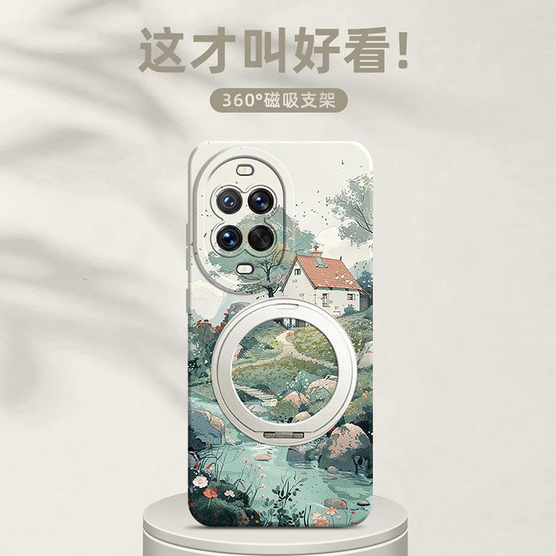 Suitable for Huawei nova14pro mobile phone case nova14 new rotating bracket nova13 with wrist strap nova1