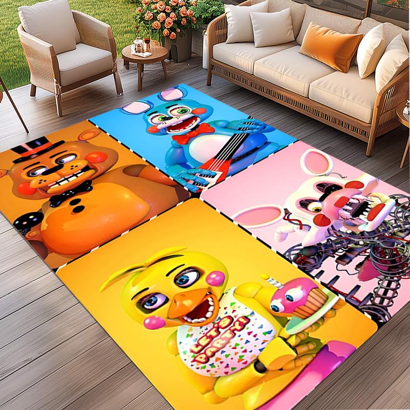 Five Nights at Freddy's Print Rug, Washable Floor Carpet, For Entryway Dorm Laundry Room Office Study, Home Decor Birthday Christmas Gift