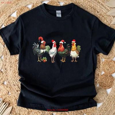 Ute Christmas Chickens T Shirt Farm Animals Vintage Fashion Stylish Comfortable Unisex Soft Streetwear Casual