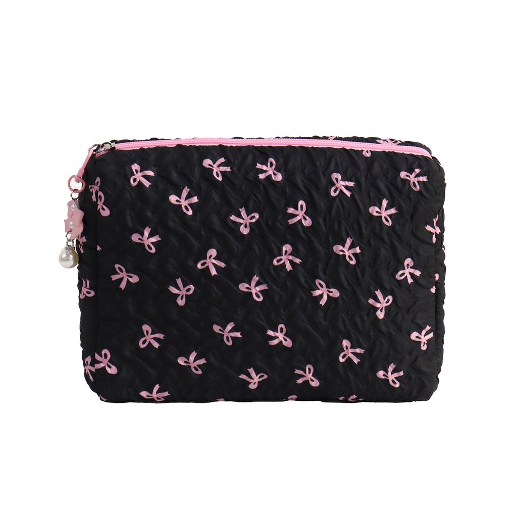 Reise-Make-up-Tasche, Kosmetiktasche, große Kapazität, Hautpflege-Organizer, schöne Schleifen, Make-up-Aufbewahrungstasche, ästhetischer Kulturbeutel