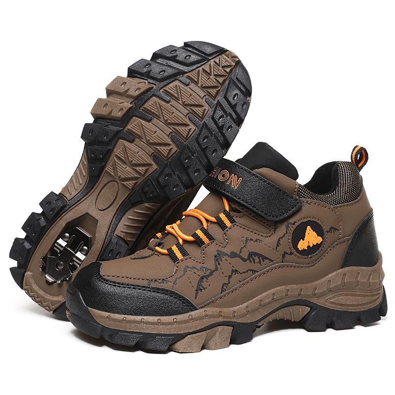 Plus Size Children's High-Top Sports, Hiking, Travel Shoes & Snow Boots for Fall/Winter, with Steel Claws