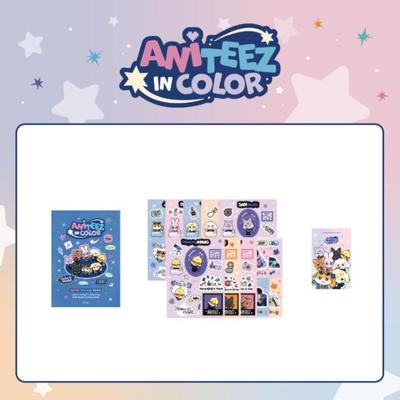Pre-ordine ATEEZ ANITEEZ IN COLOR MD Ufficiale Libro di Adesivi Retro