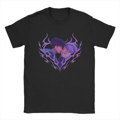 Heren Kpop Demon Hunters Jinu En Rumi Hart T-shirts Katoenen Kleding Nieuwigheid Korte Mouw Ronde Hals T-shirt Originele T-shirts