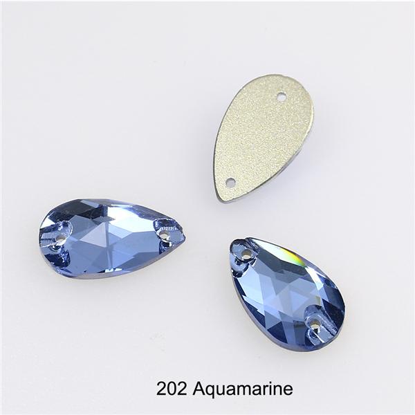 Dongzhou Waterdrop Sew On Rhinestones Flatback Crystal Loose Crystal Stone Beads Garment Shoes Diy Sewing Accessories