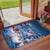 Christmas Printed Square Area Rug Soft Non Slip Floor Carpet For Bedroom Holiday Gift