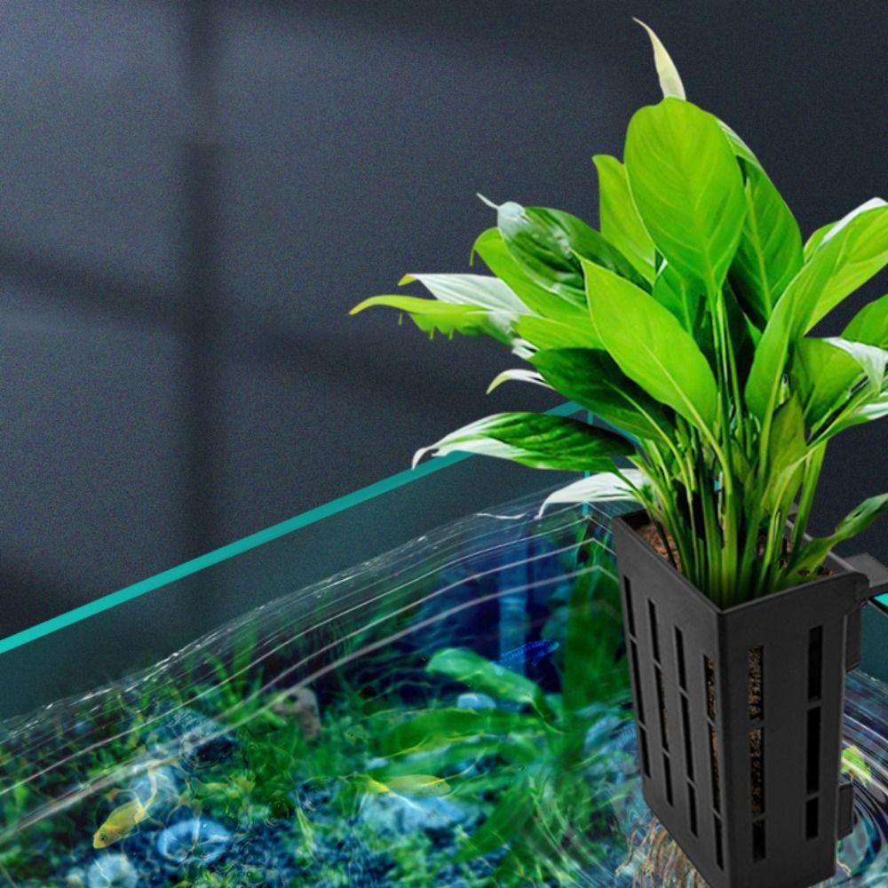Hangable Fish Tank Planting Basket Plastic Water Grass Cup Hanging Aquarium Plant Holder  Aquarium