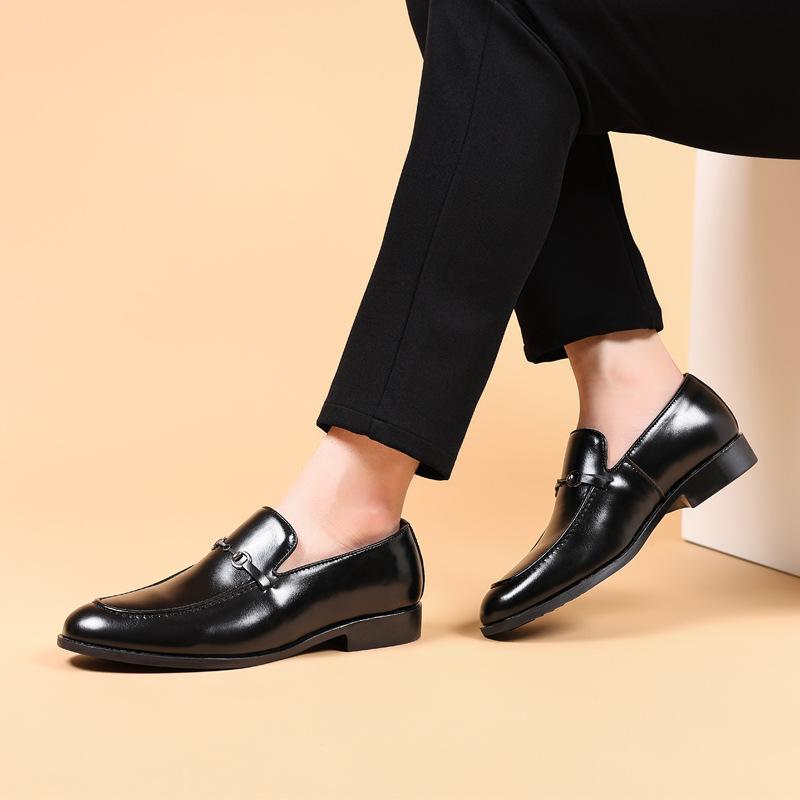Men’s Slip-On Penny Loafer Business Casual Dress Shoes Comfortable Faux Leather Wedding Formal Tuxedo Shoes Work Pointed Toe Oxford Shoes for Men