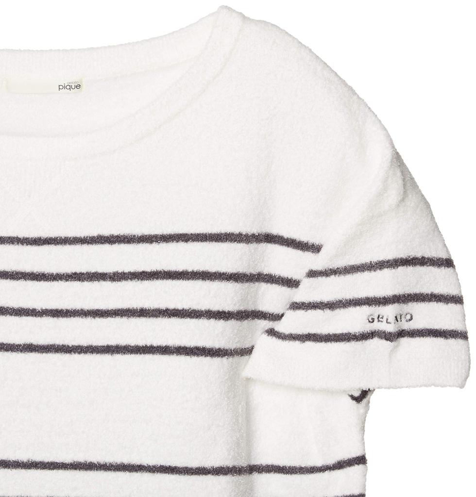 Gelato Pique Smooth Line Border Pullover PWNT201040 DGRY Japan Size F Women's (Free Size)