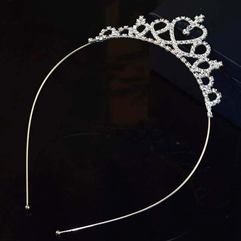 Children's Crystal Headband Cross Headpiece  Princess Crown  Crown Headpiece  Korean Version Exquisite Little Girl Headband