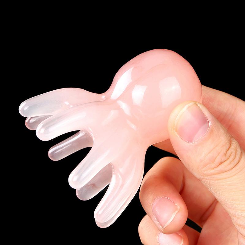 Resin Octopus Comb Head Massager Meridian Scraping Scalp Massage Brush Acupuncture Spa Gua Sha Health Deep Massage Tool